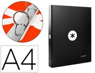 Antartik - Classeur à anneaux - Dos 25 mm - A4 - noir