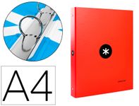 Antartik - Classeur à anneaux - Dos 25 mm - A4 - rouge
