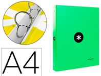 Antartik - Classeur à anneaux - Dos 25 mm - A4 - vert fluorescent