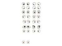 Maildor - 1 feuille gommettes yeux