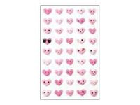 Maildor - 1 feuille gommettes Emoji cœur