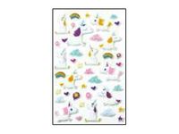 Maildor - 1 feuille gommettes licorne - 7 x 12cm