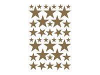 Maildor - 4 feuilles gommettes étoiles - or et argent