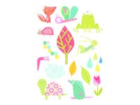 Maildor - 6 feuilles gommettes jardin