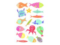 Maildor - 6 feuilles gommettes poissons