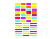 Maildor - 4 feuilles gommettes rectangle - coloris assortis