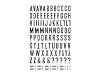 Maildor - 2 feuilles gommettes alphanumériques (noir)