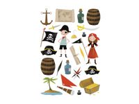 Maildor - 6 feuilles gommettes pirates