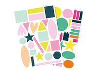 Maildor - 6 feuilles gommettes géométriques - géant