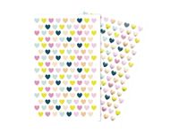 Maildor - 4 feuilles gommettes cœurs - métal