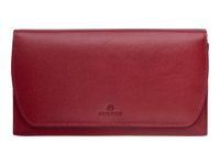 Oberthur London - Portefeuille compagnon cuir rouge