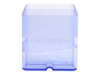 Exacompta Pen-Cube - Pot à crayons bleu translucide