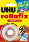 UHU Rollafix - Ruban adhésif avec dévidoir - transparent - 19 mm x 30 m (25m + 5m offert)