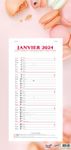 Quo Vadis Macarons - Calendrier bloc mensuel - 16 x 33,5 cm