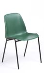 Chaise CHARLOTTE - pieds noirs sans accroche - vert