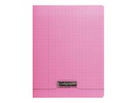 Calligraphe 8000 - Cahier polypro A4 (21x29,7 cm) - 96 pages - grands carreaux (Seyes) - rose
