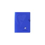Clairefontaine Mimesys - Cahier polypro 17 x 22 cm - 48 pages - grands carreaux (Seyes) - bleu marine