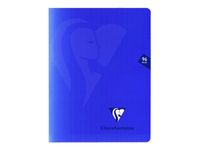 Clairefontaine Mimesys - Cahier polypro 17 x 22 cm - 96 pages - grands carreaux (Seyes) - bleu marine
