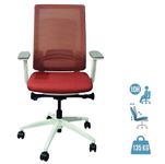 Fauteuil de bureau BRIAN - accoudoirs réglables - appui-tête en option - dossier en résille -Rouge