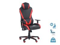 Fauteuil gamer ONLINE - accoudoirs réglables - enceintes intégrées - noir et rouge