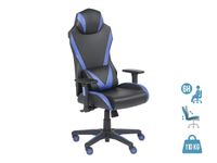 Fauteuil gamer ONLINE - accoudoirs réglables - enceintes intégrées - noir et bleu