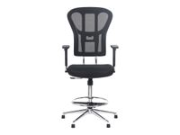 Fauteuil de bureau TANET - hauteur réglable - accoudoirs règlable - noir