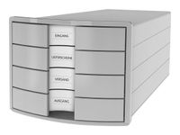 HAN Impuls - Module de classement 4 tiroirs - gris