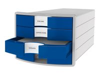HAN Impuls - Module de classement 4 tiroirs - gris/bleu