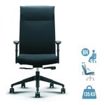 Fauteuil de bureau HENRY - accoudoirs réglables - appui-tête intégré - noir