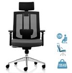 Fauteuil de bureau SHADE - accoudoirs réglables - appuie-tête réglable - noir et gris