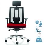 Fauteuil de bureau SHADE - accoudoirs réglables - appuie-tête réglable - noir et rouge