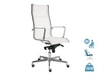 Fauteuil de bureau ACER+ - dossier haut - accoudoirs fixes - blanc