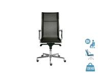 Fauteuil de bureau ACER+ - dossier haut - accoudoirs fixes - noir