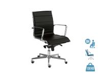 Fauteuil de bureau ACER+2 - dossier bas - accoudoirs fixes - noir