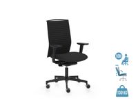 Fauteuil de bureau ergonomique ATIKA - accoudoirs en option - appui-tête non inclus - noir