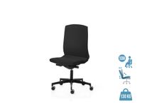 Fauteuil de bureau FLEXA - accoudoirs et appui-tête en option - noir