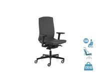 Fauteuil de bureau FLEXA - accoudoirs et appui-tête en option - gris