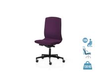 Fauteuil de bureau FLEXA - accoudoirs et appui-tête en option - prune
