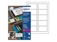 Avery - Papier pour 250 cartes de visite 85 x 54 mm - 270 g/m² - 25 feuilles - impression laser
