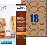Avery - 360 Étiquettes adhésives ovales kraft - 42,3 x 63,5 mm - réf L7103-20