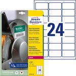 Avery - 240 Étiquettes ultra résistantes blanches - 63,5 x 33,9 mm - Impression laser - réf L7912-10