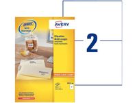 Avery - 200 Étiquettes multi-usages blanches - 210 x 148 mm - réf 3655-100