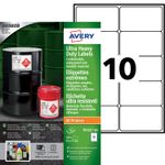 Avery - 500 Étiquettes ultra résistantes blanches - 57 x 99 mm - réf B7173-50