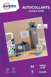 Avery - Autocollants kraft - 8 feuilles A4