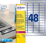 Avery - 960 Étiquettes ultra résistantes métalliques - 45,7 x 21,2 mm - Impression laser - réf L6009-20
