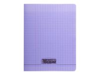 Calligraphe 8000 - Cahier polypro 24 x 32 cm - 48 pages - grands carreaux (Seyes) - violet