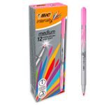BIC Intensity - Pack de 12 feutres fins - pointe moyenne - rose
