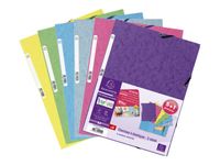 Exacompta - 6 Chemise à 3 rabats - A4 - couleurs assorties