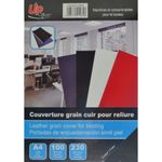 Up Office - 100 couvertures à reliure A4 (21 x 29,7 cm) - carton grain cuir  230 g/m² - noir