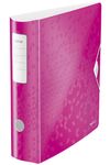 WOW - Classeur à levier 180° - Dos 80 mm - A4 - pour 600 feuilles - rose
